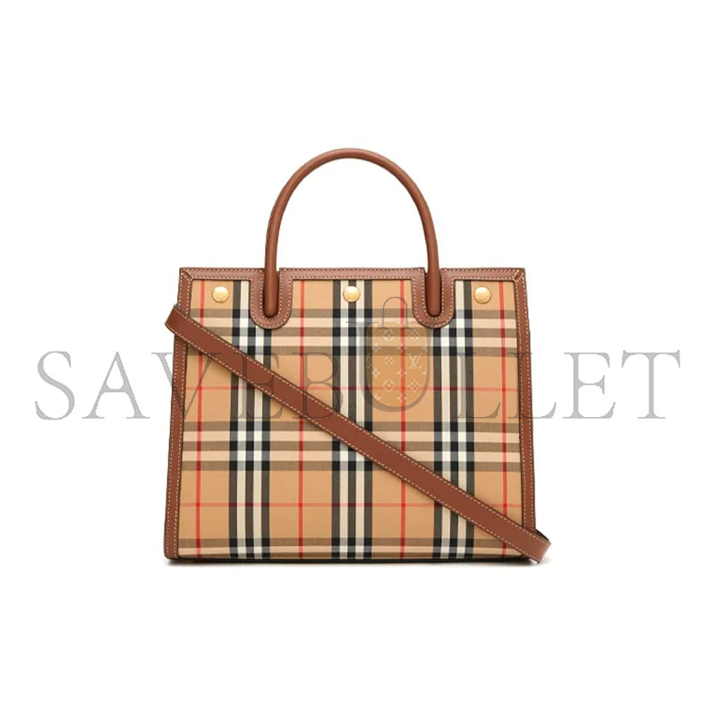 BURBERRY PLAID SINGLE-SHOULDER CROSSBODY TOTE BAG 8025267 (26*20*13.5cm)